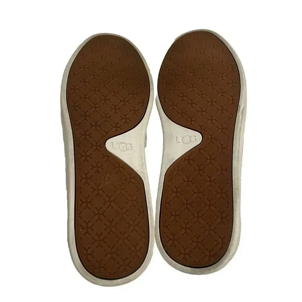 UGG Sammy Breeze Women's Size 9 Ivory Beige Rib Knit Sheer‎ Slide On Sneaker